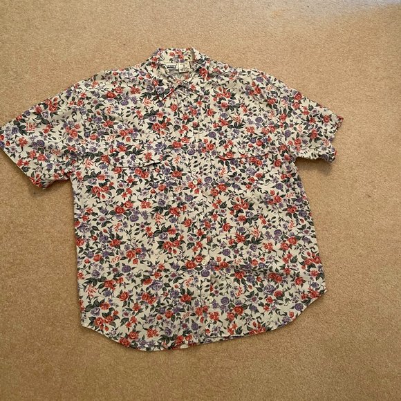 Vintage 90s Floral Shirt - Picture 1 of 9